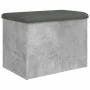 Concrete gray engineering wood storage bench 62x42x45cm by , Benches for halls and storage - Ref: Foro24-835043, Price: 65,33...