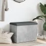 Concrete gray engineering wood storage bench 62x42x45cm by , Benches for halls and storage - Ref: Foro24-835043, Price: 65,33...