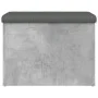 Concrete gray engineering wood storage bench 62x42x45cm by , Benches for halls and storage - Ref: Foro24-835043, Price: 65,33...