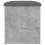 Concrete gray engineering wood storage bench 62x42x45cm by , Benches for halls and storage - Ref: Foro24-835043, Price: 65,33...