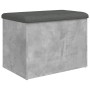 Betongraue Holzwerkstoffbank mit Stauraum, 62 x 42 x 45 cm von , Bänke für Hallen und Lager - Ref: Foro24-835043, Preis: 66,0...