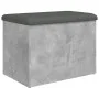 Concrete gray engineering wood storage bench 62x42x45cm by , Benches for halls and storage - Ref: Foro24-835043, Price: 65,33...