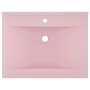 Lavabo de lujo con grifo cerámica 60x46 cm rosa mate
