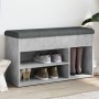 Betongraue Schuhbank aus Holzwerkstoff, 82 x 32 x 45,5 cm von , Bänke für Hallen und Lager - Ref: Foro24-835029, Preis: 69,90...