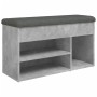 Betongraue Schuhbank aus Holzwerkstoff, 82 x 32 x 45,5 cm von , Bänke für Hallen und Lager - Ref: Foro24-835029, Preis: 69,90...