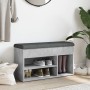 Concrete gray engineered wood shoe bench 82x32x45.5 cm by , Benches for halls and storage - Ref: Foro24-835029, Price: 69,90 ...