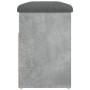 Betongraue Schuhbank aus Holzwerkstoff, 82 x 32 x 45,5 cm von , Bänke für Hallen und Lager - Ref: Foro24-835029, Preis: 69,90...