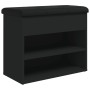 Schwarze Schuhbank aus Holzwerkstoff, 62 x 32 x 50 cm von , Bänke für Hallen und Lager - Ref: Foro24-835097, Preis: 64,37 €, ...