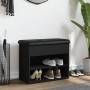 Schwarze Schuhbank aus Holzwerkstoff, 62 x 32 x 50 cm von , Bänke für Hallen und Lager - Ref: Foro24-835097, Preis: 64,37 €, ...