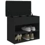 Schwarze Schuhbank aus Holzwerkstoff, 62 x 32 x 50 cm von , Bänke für Hallen und Lager - Ref: Foro24-835097, Preis: 64,47 €, ...