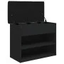 Black engineered wood shoe bench 62x32x50 cm by , Benches for halls and storage - Ref: Foro24-835097, Price: 63,45 €, Discoun...