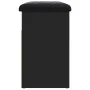 Black engineered wood shoe bench 62x32x50 cm by , Benches for halls and storage - Ref: Foro24-835097, Price: 63,45 €, Discoun...