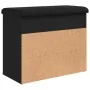 Black engineered wood shoe bench 62x32x50 cm by , Benches for halls and storage - Ref: Foro24-835097, Price: 63,45 €, Discoun...
