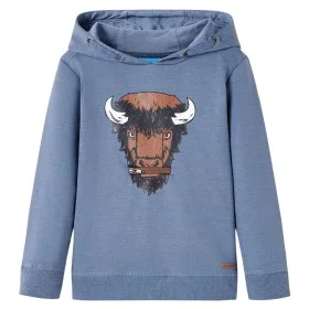 Kinder-Kapuzensweatshirt Blau Melange 92 von , Kinder-T-Shirts - Ref: Foro24-13014, Preis: 13,16 €, Rabatt: %