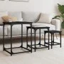 Stackable coffee tables 3 pieces black engineered wood by , Coffee table - Ref: Foro24-838923, Price: 41,54 €, Discount: %