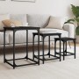 Stapelbare Couchtische, 3 Stück, schwarzes Holzwerkstoff von , Couchtisch - Ref: Foro24-838923, Preis: 41,94 €, Rabatt: %