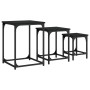 Stapelbare Couchtische, 3 Stück, schwarzes Holzwerkstoff von , Couchtisch - Ref: Foro24-838923, Preis: 41,94 €, Rabatt: %