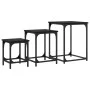 Stackable coffee tables 3 pieces black engineered wood by , Coffee table - Ref: Foro24-838923, Price: 41,54 €, Discount: %
