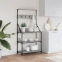 Kitchen shelving with hooks Sonoma gray engineered wood by , Kitchen utensil containers - Ref: Foro24-838961, Price: 76,42 €,...
