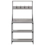 Kitchen shelving with hooks Sonoma gray engineered wood by , Kitchen utensil containers - Ref: Foro24-838961, Price: 77,38 €,...