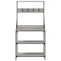 Kitchen shelving with hooks Sonoma gray engineered wood by , Kitchen utensil containers - Ref: Foro24-838961, Price: 76,42 €,...
