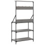 Kitchen shelving with hooks Sonoma gray engineered wood by , Kitchen utensil containers - Ref: Foro24-838961, Price: 77,38 €,...