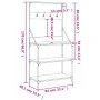 Kitchen shelving with hooks Sonoma gray engineered wood by , Kitchen utensil containers - Ref: Foro24-838961, Price: 76,42 €,...