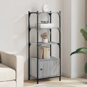 Sonoma gray engineered wood 3-shelf bookcase 41x30x109.5cm by , Bookcases and shelves - Ref: Foro24-839001, Price: 49,30 €, D...