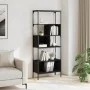 Librería 5 estantes madera de ingeniería negro 76x33x188,5 cm de , Librerías y estanterías - Ref: Foro24-839003, Precio: 106,...
