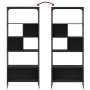 Bookcase with 5 shelves black engineered wood 76x33x188.5 cm by , Bookcases and shelves - Ref: Foro24-839003, Price: 108,63 €...