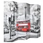 Biombo divisor plegable 228x170 cm bus Londres blanco y negro de vidaXL, Divisores de ambientes - Ref: Foro24-245876, Precio:...