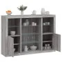 Aparador con luz LED 3 pzas madera de ingeniería gris Sonoma de , Aparadores - Ref: Foro24-3209133, Precio: 210,10 €, Descuen...