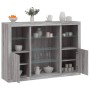 Sideboard with LED Light 3 Pieces Sonoma Gray Engineered Wood by , Sideboards - Ref: Foro24-3209133, Price: 213,47 €, Discoun...