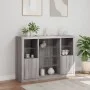 Sideboard with LED Light 3 Pieces Sonoma Gray Engineered Wood by , Sideboards - Ref: Foro24-3209133, Price: 211,34 €, Discoun...