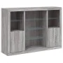 Aparador con luz LED 3 pzas madera de ingeniería gris Sonoma de , Aparadores - Ref: Foro24-3209133, Precio: 210,10 €, Descuen...