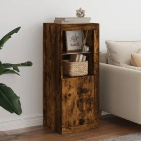 Sideboard with LED lights smoked oak 41x37x100 cm by , Sideboards - Ref: Foro24-836648, Price: 72,55 €, Discount: %