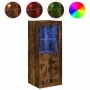 Sideboard with LED lights smoked oak 41x37x100 cm by , Sideboards - Ref: Foro24-836648, Price: 72,55 €, Discount: %