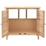 Mueble de lavabo madera maciza de nogal 66x29x61 cm de vidaXL, Tocadores de baño - Ref: Foro24-247097, Precio: 91,42 €, Descu...