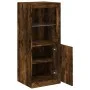 Sideboard with LED lights smoked oak 41x37x100 cm by , Sideboards - Ref: Foro24-836648, Price: 72,55 €, Discount: %