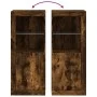 Sideboard with LED lights smoked oak 41x37x100 cm by , Sideboards - Ref: Foro24-836648, Price: 72,55 €, Discount: %