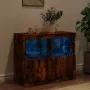 Sideboard mit LED-Leuchten, geräucherte Eiche, 81 x 37 x 67 cm von , Sideboards - Ref: Foro24-836662, Preis: 76,64 €, Rabatt: %