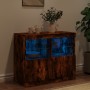 Sideboard mit LED-Leuchten, geräucherte Eiche, 81 x 37 x 67 cm von , Sideboards - Ref: Foro24-836662, Preis: 77,66 €, Rabatt: %