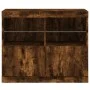 Sideboard mit LED-Leuchten, geräucherte Eiche, 81 x 37 x 67 cm von , Sideboards - Ref: Foro24-836662, Preis: 76,64 €, Rabatt: %