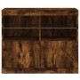 Sideboard mit LED-Leuchten, geräucherte Eiche, 81 x 37 x 67 cm von , Sideboards - Ref: Foro24-836662, Preis: 77,66 €, Rabatt: %