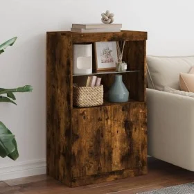 Sideboard mit LED-Leuchten, geräucherte Eiche, 60,5 x 37 x 100 cm von , Sideboards - Ref: Foro24-836669, Preis: 73,59 €, Raba...