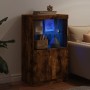 Sideboard with LED lights smoked oak 60.5x37x100 cm by , Sideboards - Ref: Foro24-836669, Price: 75,32 €, Discount: %