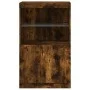 Sideboard mit LED-Leuchten, geräucherte Eiche, 60,5 x 37 x 100 cm von , Sideboards - Ref: Foro24-836669, Preis: 73,28 €, Raba...