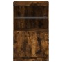 Sideboard with LED lights smoked oak 60.5x37x100 cm by , Sideboards - Ref: Foro24-836669, Price: 75,32 €, Discount: %