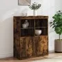 Sideboard mit LED-Leuchten, geräucherte Eiche, 81 x 37 x 100 cm von , Sideboards - Ref: Foro24-836676, Preis: 114,89 €, Rabat...