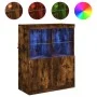 Sideboard mit LED-Leuchten, geräucherte Eiche, 81 x 37 x 100 cm von , Sideboards - Ref: Foro24-836676, Preis: 114,89 €, Rabat...